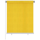 vidaXL Roleta zewnętrzna, 120x140 cm, żółta, HDPE