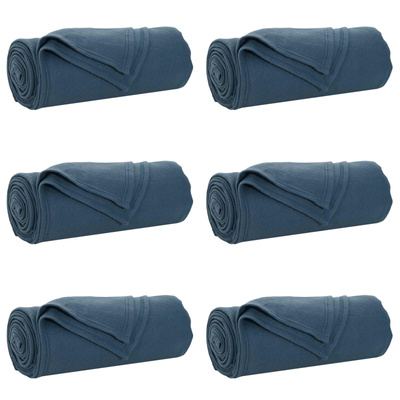 Koce narzutowe 6 pcs Granatowy 270 x 240 cm Polar
