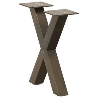 Nogi do stolika kawowego w kształcie litery X 2 szt. Naturalna stal 37x(30-31) cm Stal