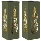 Słoneczna LED lampa na ścieżkę 2 pcs Zielony oliwkowy