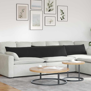 Poduszki na sofę 2 pcs Czarny 200 x 40 cm Tkanina sztruksowa