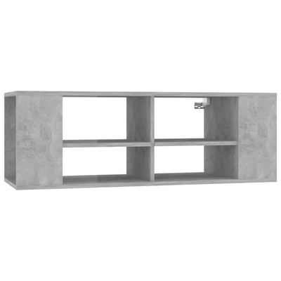 vidaXL Wisząca szafka pod TV, szarość betonu, 102x35x35 cm