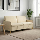 Sofa z miejscem do przechowywania kremowy 192 x 78 x 87 cm