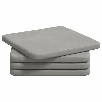 Poduszki na siedziska 4 pcs Jasnoszary 40 x 40 x 3 cm