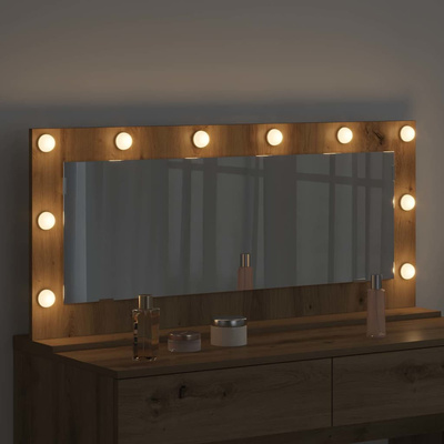 Lustro toaletowe Dąb rzemieślniczy 100 x 45 x 18 cm Prostokątny
