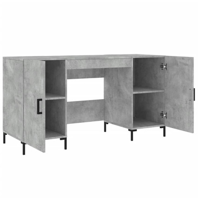 vidaXL Biurko, szarość betonu, 140x50x75 cm, materiał drewnopochodny
