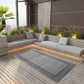 vidaXL Dywan na zewnątrz, szary, 80x150 cm, PP