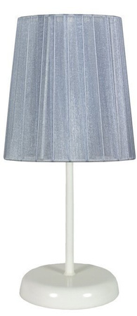 Lampka nocna Rifasa szara metalowa z abażurem lampka stołowa