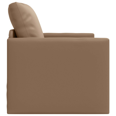Sofa Bed Cappuccino 74 x 77 x 81 cm Sztuczna skóra