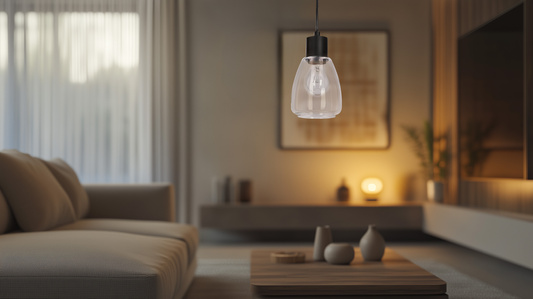 MOLDO lampa wisząca czarny 1x40W E27 klosz bezbarwny  31-35066