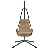 Wiszące krzesło jajo Ciemnoszary 94 x 107 x 196,5 cm Stal