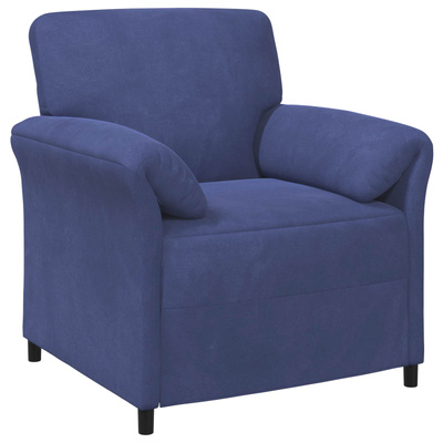 Sofa 1-osobowa Niebieski policyjny 88 x 83 x 95 cm Welur