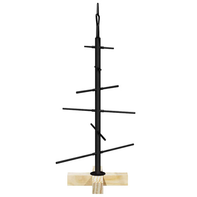 Metalowa choinka świąteczna z podstawą Czarny 59,5 cm