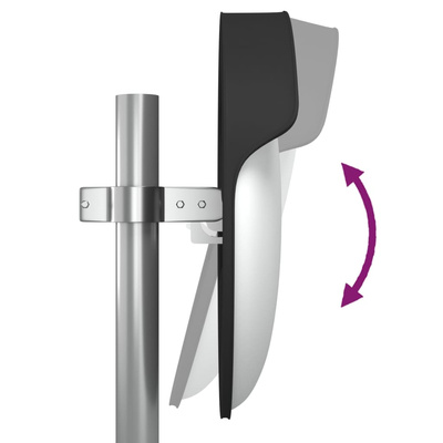 Wypukłe lustro drogowe, czarne, ?45 cm, poliwęglan