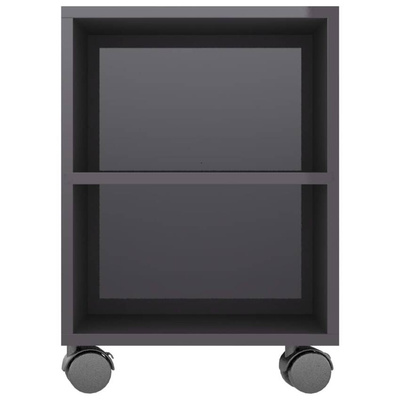 vidaXL Szafka pod TV, wysoki połysk, szara, 120x35x48 cm
