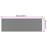 vidaXL Dywan zewnętrzny, brązowo-biały, 80x250 cm, dwustronny