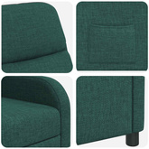 Fotel recliner Ciemnozielony tkanina