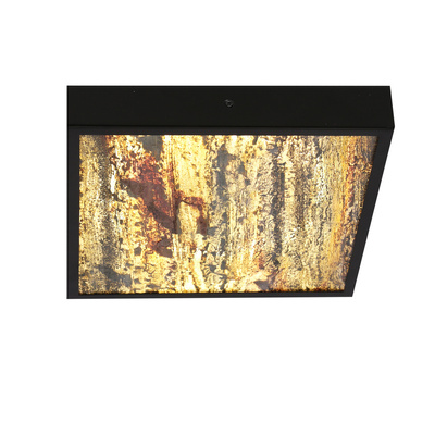 Luxan Lampa sufitowa czarny 28w led 4000k fornir forest