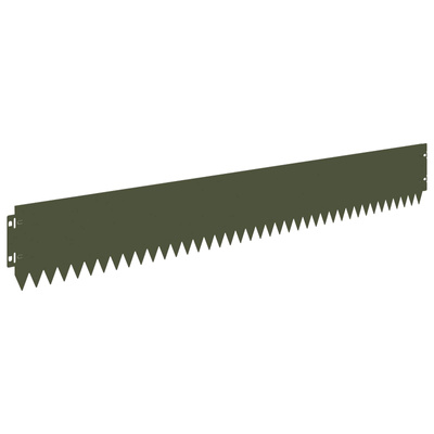 Krawężnik do trawnika 20 szt. 103 x 15 cm Stal Oliwkowy zielony
