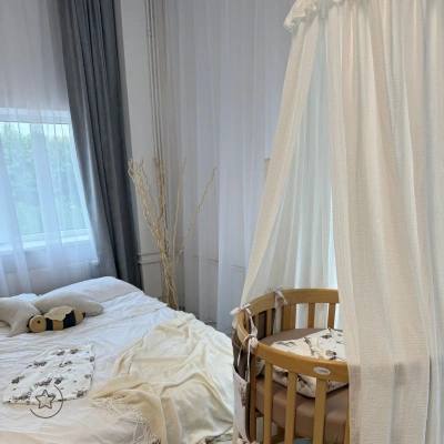 Muślinowy Baldachim Sufitowy Ecru
