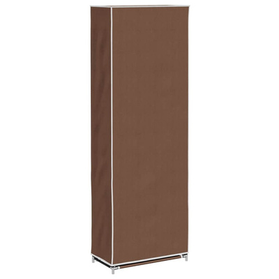 Materiałowa szafka na buty z osłoną, 57 x 29 x 162 cm, brązowa