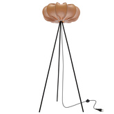 Lampa podłogowa CAFEE’ z abażurem beżowym frappe 52 cm - lampa stojąca w stylu skandynawskim E27