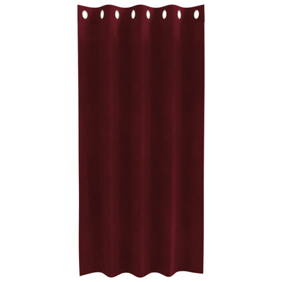 Zasłony zaciemniające 2 pcs Czerwone wino 140 x 175 cm Aksamit
