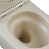 MISKA WC PODWIESZANA, QFS, TAVRO OKRĄGŁA, Z DESKĄ WOLNOOPAD CAPPUCCINO