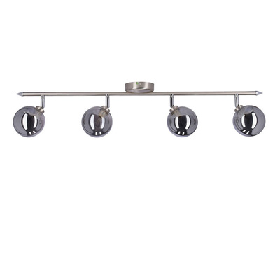 Rodia Lampa Sufitowa Listwa Satynowy 4X40W G9 Klosz Grafitowy