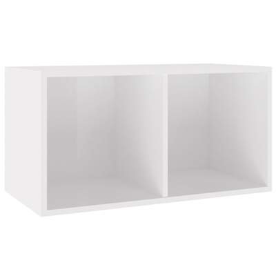vidaXL Szafka na płyty winylowe, biel na wysoki połysk, 71x34x36 cm