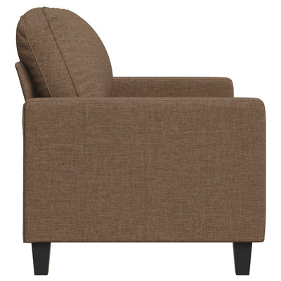 Sofa 2-osobowa, brązowa, 120 cm, tapicerowana tkaniną