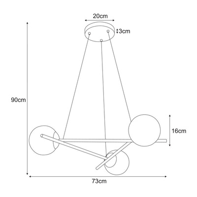 Lampa wisząca K-4966 z serii ARTON