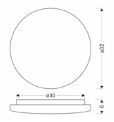 Plafon LED Linda okrągły 32 cm 4000K biały akrylowy