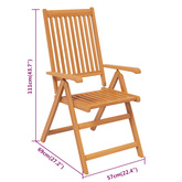 5-częściowy zestaw mebli ogrodowych, lite drewno akacjowe, 120-170 cm