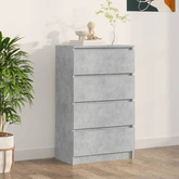 vidaXL Komoda, szarość betonu, 60x35x98,5 cm, materiał drewnopochodny