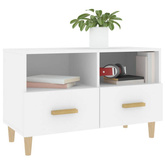 vidaXL Szafka pod TV, biała, 80x36x50 cm, materiał drewnopochodny