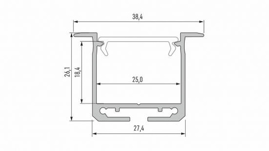 Profil LED LUMINES typ inDileda biały lakierowany 2,02 m
