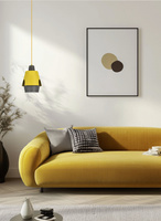 Lampa wisząca żółta/szara E27 Falun Ledea 50101149