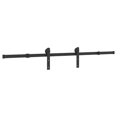 System do montażu drzwi przesuwnych, 183 cm, stal, czarny
