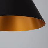 Lampa Wisząca złoto-czarna Abruzzo Salvatore E27