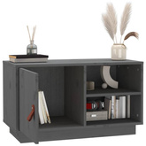 vidaXL Szafka pod TV, szara, 70x34x40 cm, lite drewno sosnowe