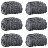 Koce narzutowe 6 pcs Ciemnoszary 200 x 150 cm Polar