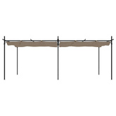 Pergola ze zwijanym dachem, taupe, 589x292x230 cm