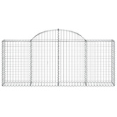Łukowaty kosz gabionowy, 200x30x80/100 cm, galwanizowane żelazo
