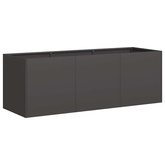 Doniczka Czarna 120x40x40 cm Stal walcowana na zimno
