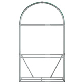 Stojak na drewno, zielony, 120x45x210 cm, stal galwanizowana