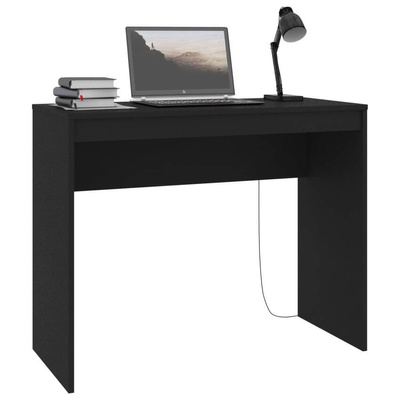vidaXL Biurko, czarne, 90x40x72 cm, materiał drewnopochodny