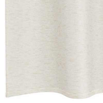 Firany Voile z zasłonami 2 pcs Kremowy 225 x 140 cm Poliester