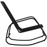 vidaXL Leżaki bujane, 2 szt., czarne, stal i tworzywo textilene