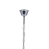 scordia lampa wisząca chromowa klosz biały+srebrny